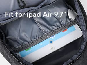 WATERFLY Crossbody Sling Backpack Sling Bag Travel Hiking Chest Bag Daypack (Black)