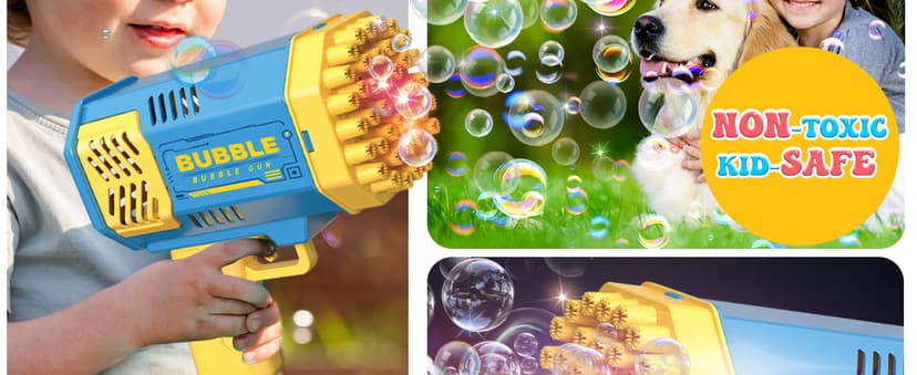 JONEG Toys for 3-8 Year Old Boys Girls: 2 Pack Bubble Machine for Kids with Bubble Solution, Gifts for 3 4 5 6 7 8 Years Old Boy Birthday Toy for Kid Toddlers Ages 4-6 Outdoor Wedding Bubbles Wands