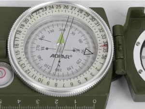 AOFAR Military Compass,AF-4580 Lensatic Sighting, Waterproof and Shakeproof with Map Measurer Distance Calculator, Pouch for Camping, Hiking