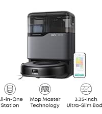eufy C10 Robot Vacuum Self Emptying, 8 Weeks Hands Free, Advanced Smart Mapping with LiDAR Navigation, 2.85-Inch Slim Design, Powerful Suction, Edge Expansion Brush for Pet Hair, Carpet Detection