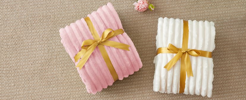 Ultra-Soft Plush Fleece, Cozy, Warm Yet Lightweight, Ribbed Texture, Home Decor, Machine Washable, Giftable, All-Season Use BEDELITE Ribbed Fleece Throw Blanket for Couch, Cream, 50"x60" B0CSFJR66V