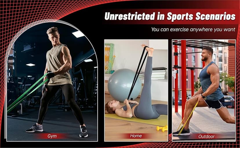 Pull Up Assistance Bands, 5-Level Resistance Bands for Working Out, Pull Up Bands for Men & Women, Exercise Bands for Full-Body Training, Fitness, Physical Therapy, Stretch Workout Bands at Home, Gym