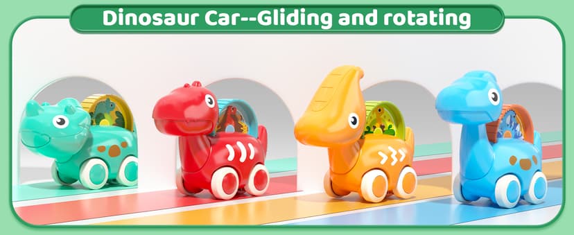 9 PCS Vehicles for Baby Boy Gifts,1 Year Old Toys for Toddler Boy Toys 1-2,1st Birthday Gift for Infant 12 18 Months ALASOU Dinosaur Car Toys for 1 Year Old Boy Gifts with Playmat/Storage Bag B09MN585VM