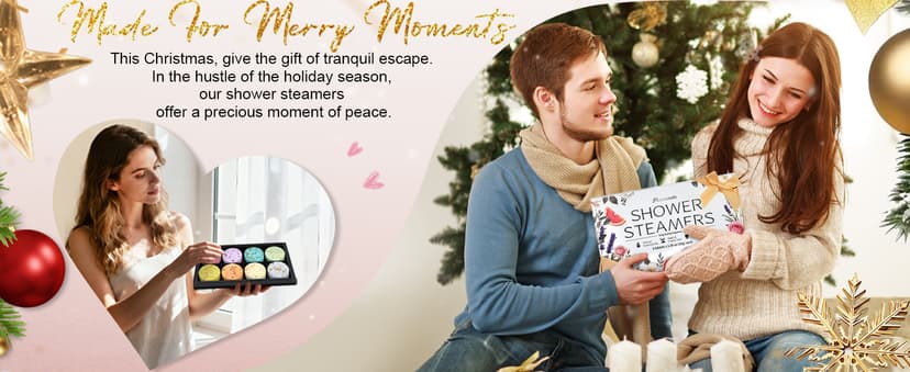 Shower Steamers Aromatherapy Birthday Gifts for Women - 8 Pack Christmas Stocking Stuffers 2025 for Adults Teens Women Mom Her Wife, Home Spa Shower Bombs for Self Care Relaxation with Essential Oils