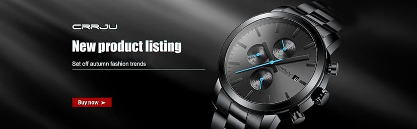 CRRJU Mens Stylish Casual Quartz Watches for Men Luxury Waterproof Calendar Chronograph Japan Movement Wristwatches