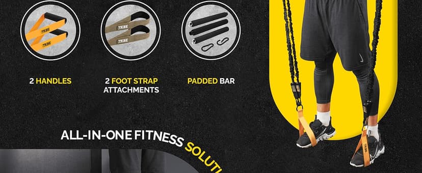 Tube Resistance Bands for Working Out Men and Women - Exercise Bands Resistance Bands Set, Resistance Band Bar, Handles, Ankle Straps, Foot Straps and Door Anchor
