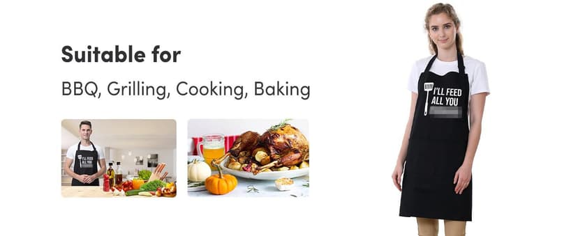 Miracu Funny Cooking Aprons for Men Women, Funny Dad Gifts for Mens Father, Mom - Fathers Christmas, Birthday Gifts for Dad Step Brother Boyfriend Husband, Cool BBQ Grilling Kitchen Chef Apron