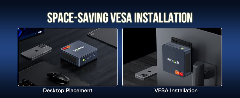 GMKtec Mini PC Gaming, K6 AMD Ryzen 7 7840HS Dual NIC LAN 2.5Gbps Desktop Computer, 32GB DDR5 (16GB*2) 1TB PCIe4.0 SSD, USB4.0, HDMI, DP, USB-C, WiFi 6E, BT 5.2