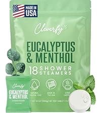 Cleverfy Shower Steamers Aromatherapy for Women and Men – Self-Care Shower Bombs for Stress Relief and Relaxation – 6 Tablets