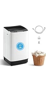 DOGHLY Portable Washer and Dryer Combo Set, 32 lbs Portable Clothes Dryers, 5 Drying Modes, 18 lbs Fully Automatic Washing Machine, Compact Washer and Dryer for Apartment, RV, Dorm