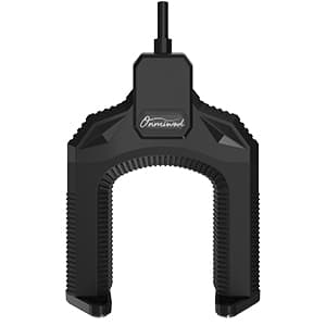 Onmiwod Guitar Wall Mount, Auto Lock Black Walnut Wood Guitar Hanger, Guitar Wall Hangers, Guitar Holder Hook Wall Stand for Classical, Acoustic, Electric Guitar, Bass, Gift for Guitar Player