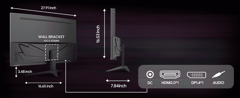 CRUA 32" Curved Gaming Monitor, 240Hz FHD 1920x1080 VA Panel, 1800R Display, AMD FreeSync, 120% sRGB, Low Blue Light, HDMI & DP, Wall Mountable PC Monitor for Gaming, Streaming & Work, Black