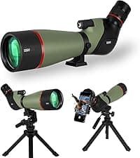 Gosky 20-60×85 Spotting Scope with Tripod - Phone Adapter, Dual Focusing Spotter Scope for Bird Watching, Wildlife Scenery (Black)