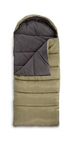 Guide Gear Canvas Hunter Sleeping Bag 0-Degree Fleece Lined Hooded for Adults Warm Winter Cold Weather Lightweight Portable for Camping, Backpacking, Hiking, Outdoors