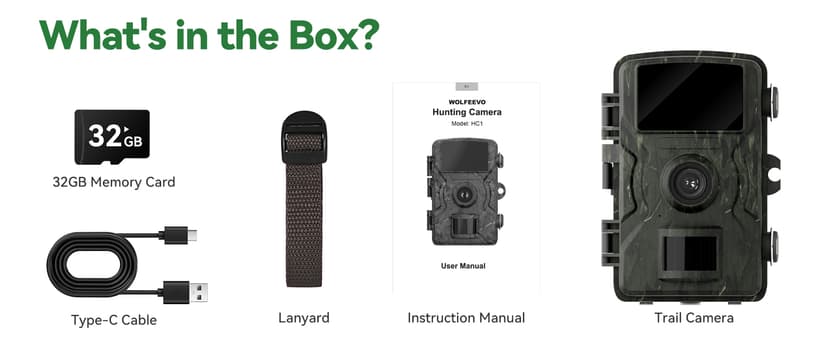 Trail Camera, 36MP 2K 0.1S Trigger Motion Activated,Game Camera with Night Vision IP66 Waterproof 2.0''LCD 90° Cam Lens for Outdoor Scouting Wildlife Monitoring Home Security, Gifts for Men