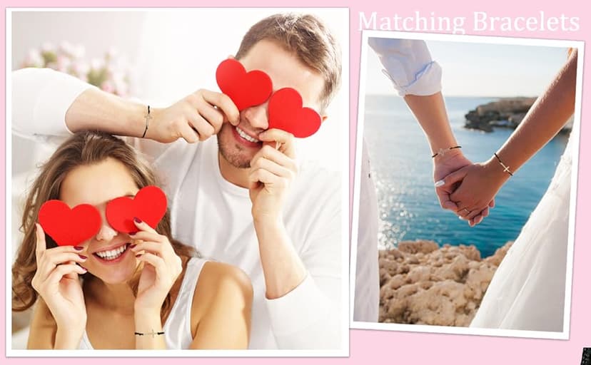 Couples Bracelets Matching Bracelets for Couples Relationship Bracelets for Bf and Gf Cross Bracelet for Best Friends for Him and Her Boyfriend Girlfriend Bracelets