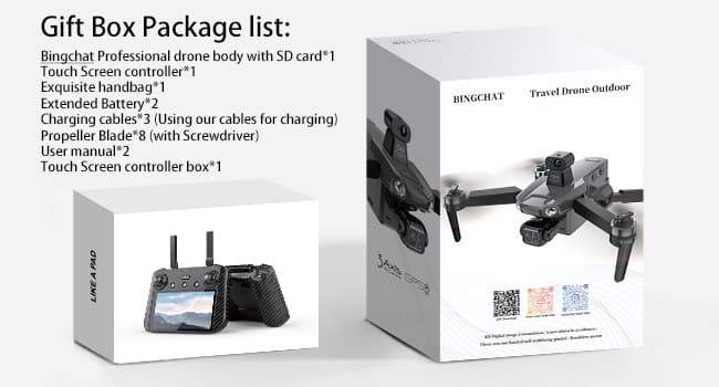 Bingchat 2026Upgraded Tablet Remote Professional Drones with Camera for Adults 4K HD, 360°Obstacle Avoidance, 3 Axis Gimbal, Payload Release, Up to 5 Miles Range, 84 Minutes Two Batteries, High Wind Resistance, Rainproof, Time-lapse, Follow Me