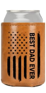 White Elephant Gifts for Adults Leather Can Cooler for Men Christmas Stocking Stuffers Gifts for Dad From Daughter Son Fathers Day Birthday Gag ldeas Funny Retirement Gift Tactical Koozie