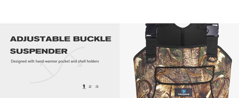 Trudave Chest Waders for Men & Women Waterproof,Fishing Neoprene Waders,Hunting Waders with Boots