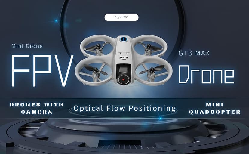 FPV Drone with HD Camera Sceen Remote Controller, Optical Flow Positioning & Intelligent Obstacle Avoidance Mini RC Quadcopter Beginner-Friendly Indoor Outdoor Aerial Photography GT3 Drone for Adults