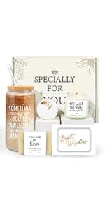 Birthday Gifts for Women, Happy Birthday Gift Baskets for Women, Women Unique Bday Gifts Ideas for Best Friend, Her, Sister, Daughter, Coworkers, Families - Not a Day over Fabulous Glass Gifts Box