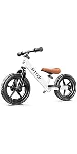 No Pedal Kids Toy Bike for 2-5 Years Old, Customize Plate with 3pcs Stickers (White) SEREED Toddler Balance Bike 2 Year Old, Gift for 2-3 Boys Girls, Adjustable B0DDQ4FQHK