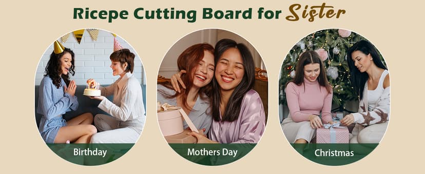 Gifts for Sister, Sister Birthday Gifts, Recipe for A Special Sister Cutting Board, Sisters Gifts from Sister, Mothers Day Christmas Gifts for Sister Sister Adult