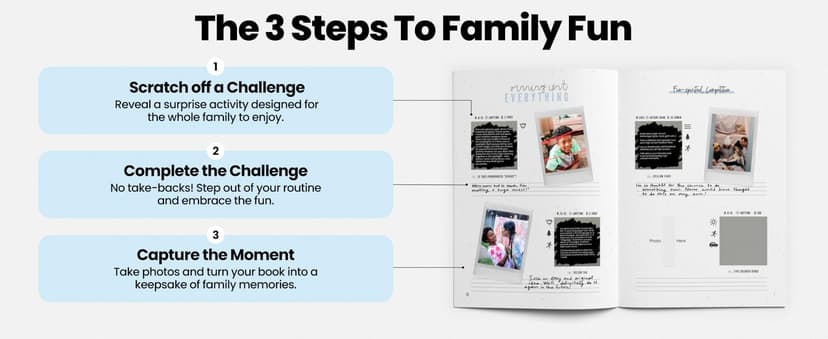 Family Edition – 50 Screen-Free Scratch-Off Activities for Kids & Adults | Fun Family Game & Gift | Blended Family Bonding & Adventure Book
