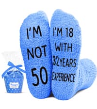 HAPPYPOP 50th Birthday Gifts Ideas - Socks for Turning 50 Year Old Friends Him Her Women Man