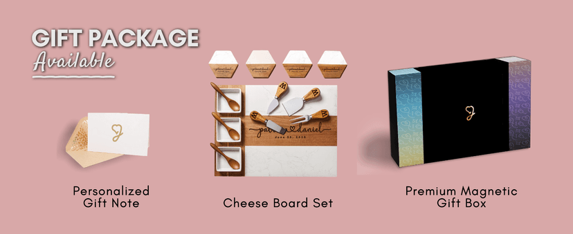 Personalized Charcuterie Board Gifts for Couples, Custom Wedding Gift Ideas, Cheese Board Engagement Gifts, Serving Tray Gift Set