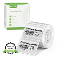 Nelko Label Maker Machine with Tape, PM220 Bluetooth Label Printer, 2 Inch Portable Thermal Printer for Small Business, Address, Logo, Clothing, Sticker Printer for iOS, Android & PC, White