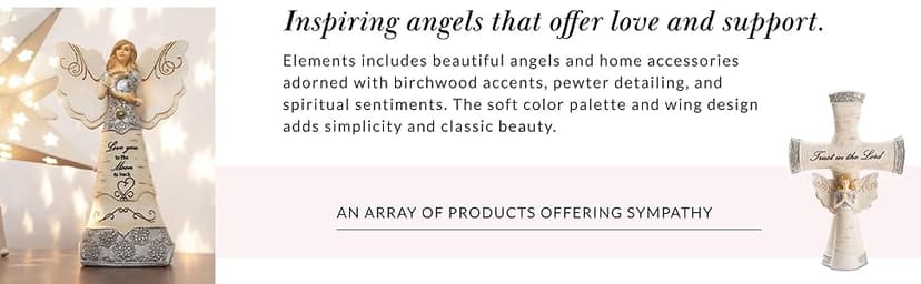 Pavilion 'Happy 80th Birthday' 82475 Elements Angels - Polyresin Birthday Angel Figurine - Silver Hand-Painted Remembrance and Keepsake Gift Angel for Grandmothers, Mothers, Aunts, Friends, Women