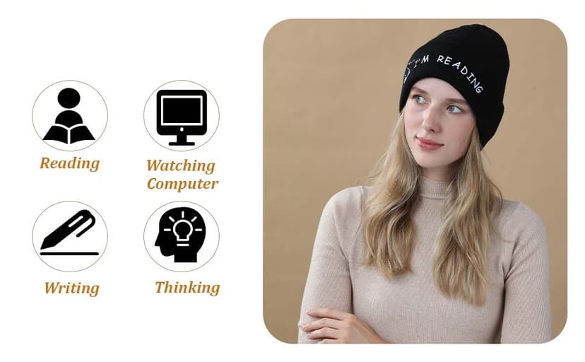 Book Lovers Gifts Hat Beanie for Women Men Reading Embroidered for Readers Bookish Book Club Librarians Bookworms Stuffers