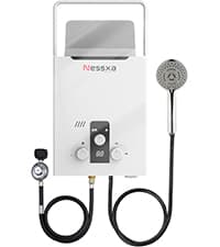 Tankless Water Heater Propane with Digital Display, 3.66 GPM 14L Portable Instant Hot Gas Water Heater with Overheating Protection for Indoor and Camping,85300 BTU