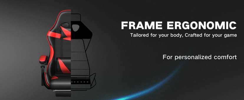 Gaming Chair with Footrest and Lumbar Support, Height Adjustable Chair with 360°Office Desk Chair,Heavy Duty 330lbs Computer Chair for Adults