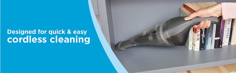 BLACK+DECKER dustbuster Handheld Vacuum, 8V Cordless, Hand Vacuum for Quick Cleanup with Crevice Tool and Washable Filter (HNVC220BCZ01)