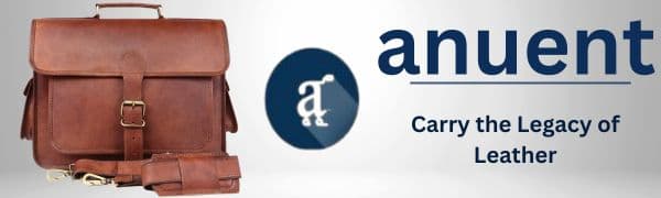 ANUENT Genuine Brown Leather Laptop Messenger Bag for Men and Women | Rugged Leather Satchel | Professional Business Briefcase | Crossbody Computer Bag