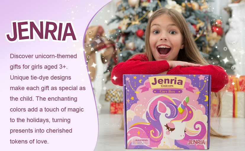 Jenria Unicorn Gift for Girls, Birthday Gifts for Girls Age 3 4 5 6 7 8 9 10 Years Old Girl, Gift Ideas, Girls Toys Age 6-8, Unicorn Toys for Daughter, Niece B0DCF94RV3