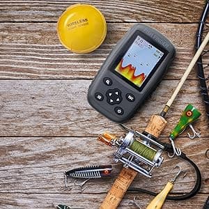 Venterior Portable Rechargeable Fish Finder Wireless Sonar Sensor Fishfinder Depth Locator with Fish Size, Bottom Contour, Color LCD Display