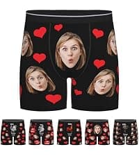 Personalized Boxers for Christmas Birthday Gifts Custom Boxers for Woman Men Husband Boyfriend B0DS4D9C7K