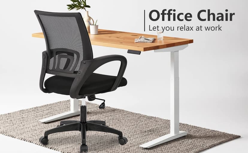 PayLessHere Home Office Chair Desk Computer Chair Adjustable Ergonomic Lumbar Support Armrest Executive with High Density Mesh 360 Degree Swivel Chair for Men Women Adults, Black