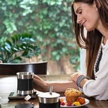 COSORI Coffee Mug Warmer & Mug Set for Desk, Cup Heater, Office & Christmas Gifts, 1°F Precise Temperature Control, Touch Tech & LCD Digital Display (77-194℉), 304 Stainless Steel, Silver/Black