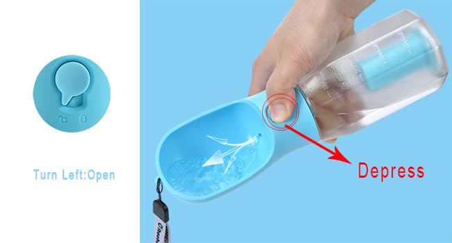 Feeding & Hydration & Waste All in One | Travel Puppy Water Bowl | Portable Pet Dispenser | Dog Gifts | for Walking Beach Cibaabo Dog Water Bottle with Food Container & Poop Bag Holder & Filter B0BZR44DQF