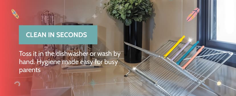 Bebecan Teething Sticks for Babies 36+ Months – Super Soft Silicone Teething Aids, Infant Oral Soothing Relief Back Molars, Multicolor 6-Pack