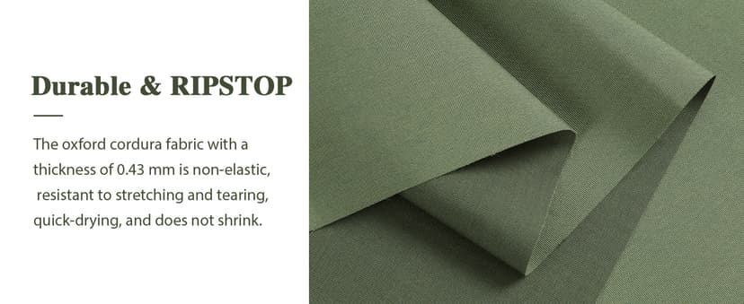 Foreate 600D Waterproof Canvas Fabric by The Yard 58” W Outdoor Upholstery Fabric for Chairs Indoor Polyester Material Patio Cushion Furniture Cover DIY Sewing, 1 Yard Light Grey