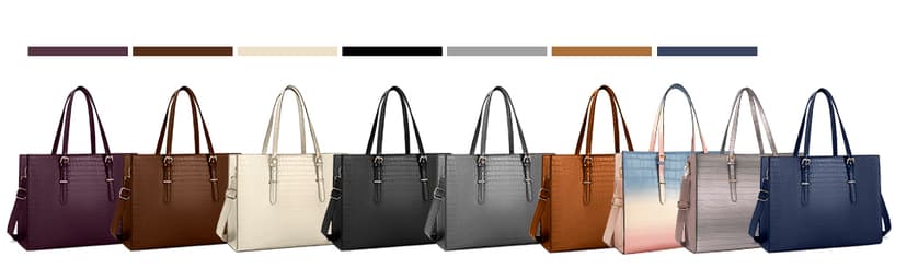 Laptop Bag for Women 15.6 Inch Laptop Tote Bag Leather Classy Computer Briefcase for Work Waterproof Handbag Professional Shoulder Bag Women Business Office Bag Large Capacity Black