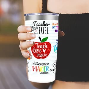 MFGNEH Teacher Gifts,Teacher Appreciation Gifts,Teachers Christmas Birthday Gift from Students,Back to School Gift for Women,20oz Stainless Steel Tumbler Cup