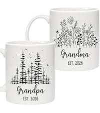 Breezy Valley Grandparents Gifts from Grandkids, Christmas Gifts for Grandma Grandpa from Grandson Granddaughter - Best Gift for Grandmother Grandfather, Happy Birthday Gift Grandparents Coffee Mug