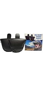 The Helmet Shop Half Helmet Headset Compatible with 5-Pin Honda Goldwing, Yamaha, and Kawasaki Audio Systems | Fits Most Half Helmets | Ear Protection from Wind Noise and Cold Weather
