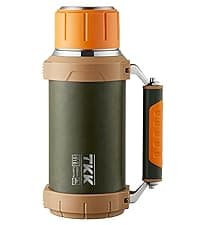 Large Coffee Vacuum for Hot Drinks Stainless Steel 2QT 64oz Insulated Bottle With Cup Handle Keeps Liquids Hot And Cold For Up To 24 For Outdoor Gathering Camping